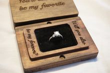 Load image into Gallery viewer, Custom Walnut Engagement/Wedding Ring Box