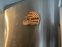 Load image into Gallery viewer, Magnetic Oak Helmet Bottle Opener