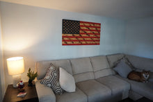 Load image into Gallery viewer, Rustic Torched Wooden American Flag