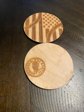 Load image into Gallery viewer, American Flag Baseball Coaster Set